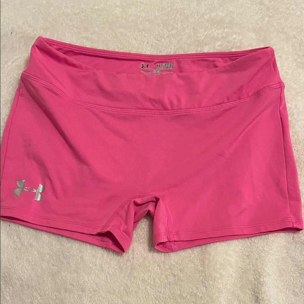 Under Armour Girls Vibrant Pink Athletic Shorts XL